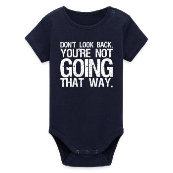 don't look back you're not going that way - Organic Kurzarm-Babybody von Stanley/Stella - Navy - Vorne
