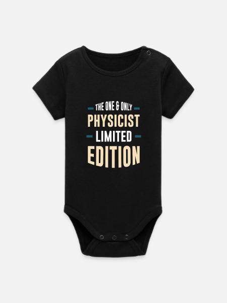 Einziger Physiker Limited Edition - Organic Kurzarm-Babybody von Stanley/Stella - Schwarz