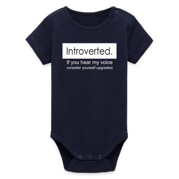 introverti - Body bébé manches courtes bio Stanley/Stella - marine - Devant