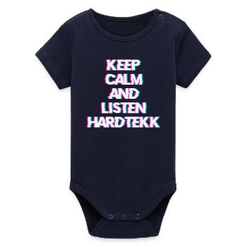 Hardtekk Tekk - Body bébé manches courtes bio Stanley/Stella - marine - Devant