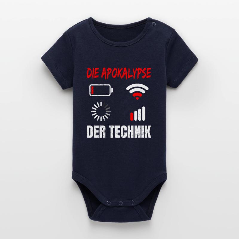 Coder DIE APOKALYPSE DER TECHNIK LUSTIG Organic Kurzarm-Babybody von Stanley/Stella