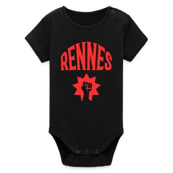 Rennes - Organic Short Sleeve Baby Bodysuit by Stanley/Stella - black - Front