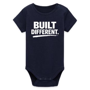 Built Differently - Organic Short Sleeve Baby Bodysuit by Stanley/Stella - navy - Front