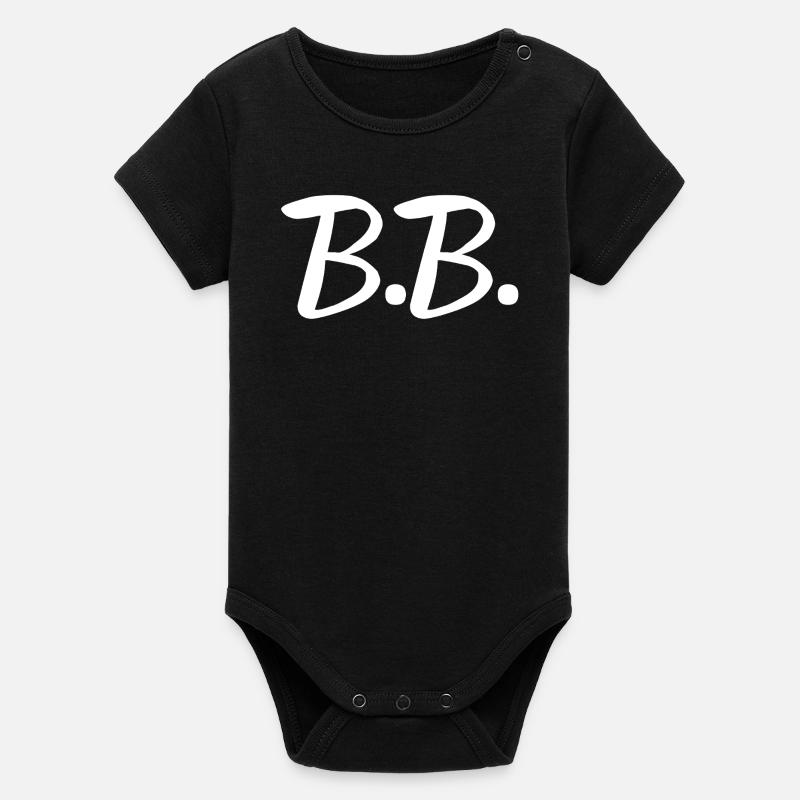 Brigitte, first name Brigitte, Brigitte Bardot - Organic Short Sleeve Baby Bodysuit by Stanley/Stella - black