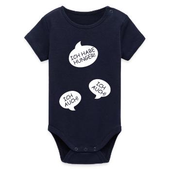 Annonce de la grossesse Maman des triplés Maman - Body bébé manches courtes bio Stanley/Stella - marine - Devant