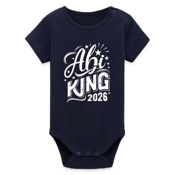 Abi King 2026 - Abitur - Spruch - Body bébé manches courtes bio Stanley/Stella - marine - Devant