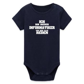 Arbeit Informatiker - Organic Kurzarm-Babybody von Stanley/Stella - Navy - Vorne