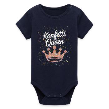 Reine des confettis - Body bébé manches courtes bio Stanley/Stella - marine - Devant