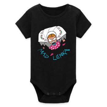 MADLENKA - DS - Organic Short Sleeve Baby Bodysuit by Stanley/Stella - black - Front