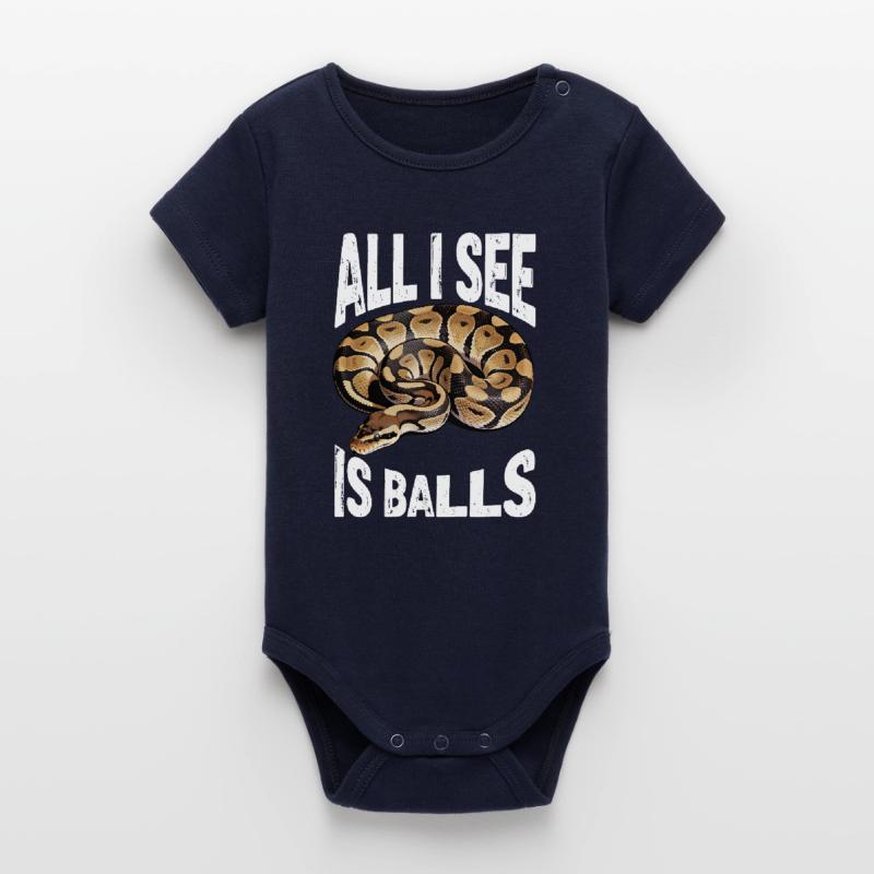 Python roi Serpents Amateurs de terrarium Python Body bébé manches courtes bio Stanley/Stella