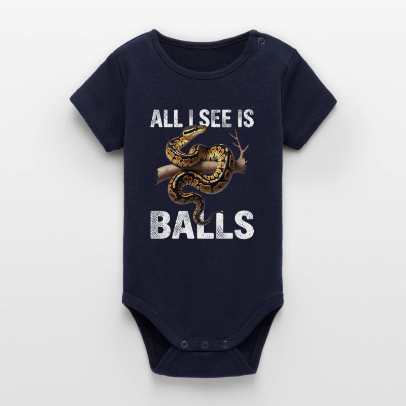 Königspython Schlangen Liebhaber Terrarium Python Organic Kurzarm-Babybody von Stanley/Stella