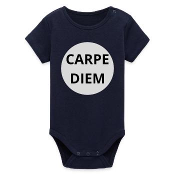 Carpe Diem - Body bébé manches courtes bio Stanley/Stella - marine - Devant