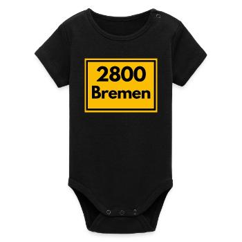 ANCIEN CODE POSTAL RETRO2800 BREMEN STADTMUSIK - Body bébé manches courtes bio Stanley/Stella - noir - Devant