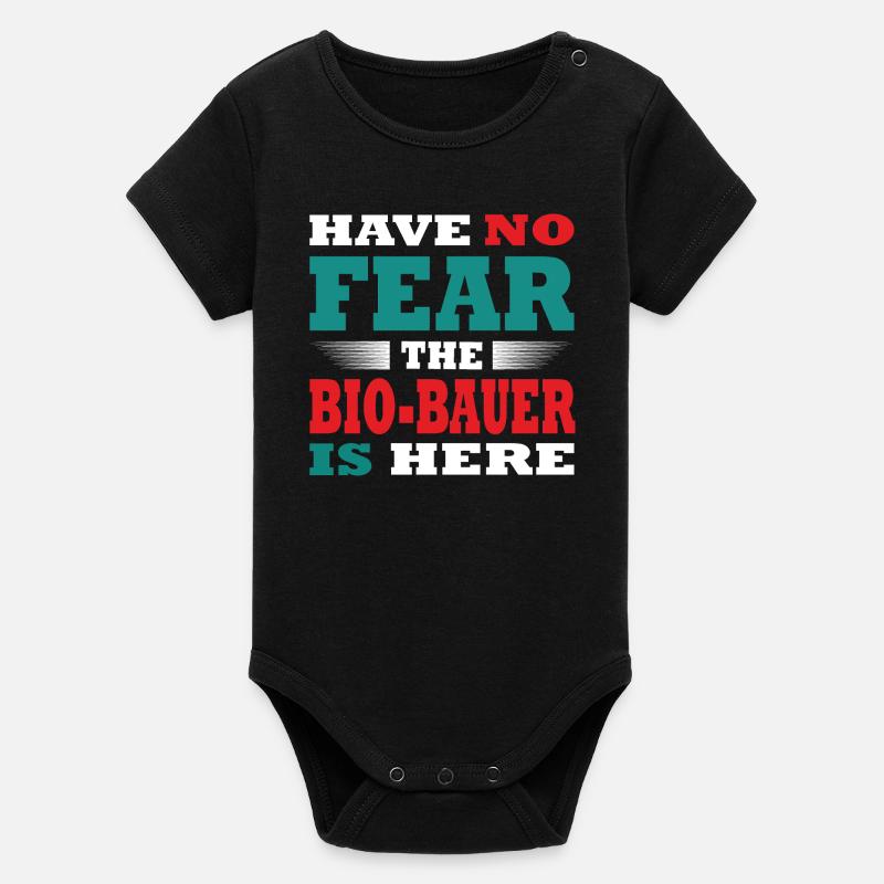 N’ayez crainte, la Bio-Bauer est là Tenue - Body bébé manches courtes bio Stanley/Stella - noir