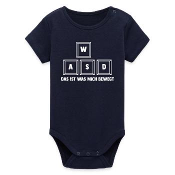 Gaming Computer Gamer Gaming Gamer - Organic Short Sleeve Baby Bodysuit by Stanley/Stella - navy - Front