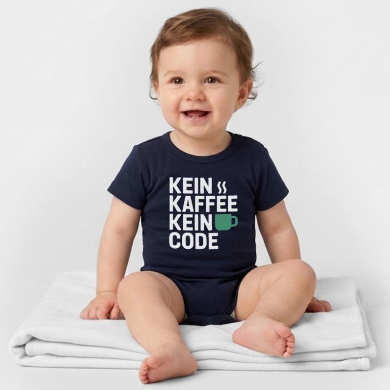 No Coffee No Code Programmer Computer Scientist Organic Short Sleeve Baby Bodysuit by Stanley/Stella