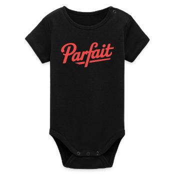 perfect - Organic Short Sleeve Baby Bodysuit by Stanley/Stella - black - Front