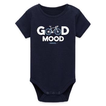 Vélo velo good mood sport cycliste gravel - Body bébé manches courtes bio Stanley/Stella - marine - Devant