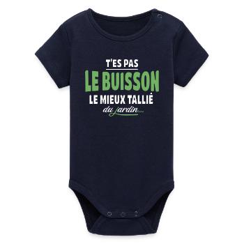 You're not the best trimmed bush – expression - Organic Short Sleeve Baby Bodysuit by Stanley/Stella - navy - Front