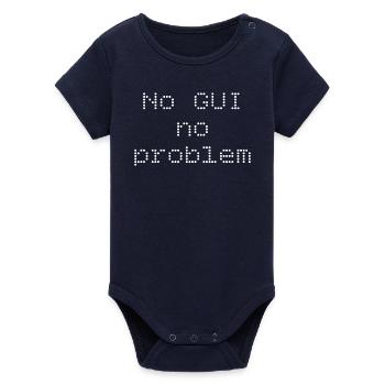 No GUI no problem - Organic Kurzarm-Babybody von Stanley/Stella - Navy - Vorne