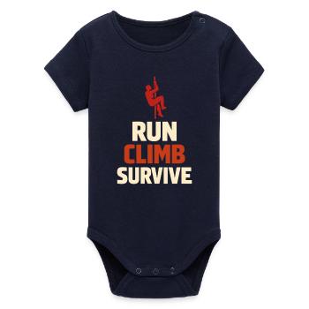 Obstacle Course Racer Obstacle Course Ocr - Organic Short Sleeve Baby Bodysuit by Stanley/Stella - navy - Front