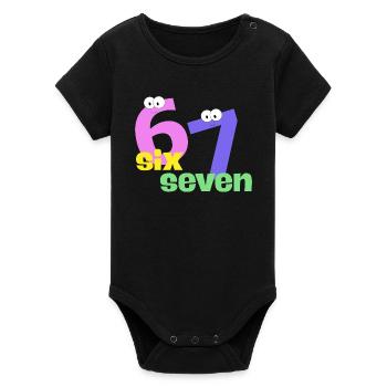 Tendance Six Seven - Body bébé manches courtes bio Stanley/Stella - noir - Devant