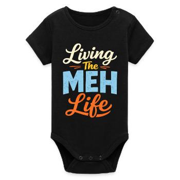 Sarcasme – Profiter pleinement de la vie – L - Body bébé manches courtes bio Stanley/Stella - noir - Devant