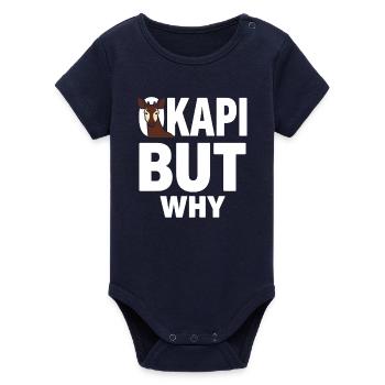 Okapi Lovers Okapi Animal Rare Wildlife Love - Organic Short Sleeve Baby Bodysuit by Stanley/Stella - navy - Front