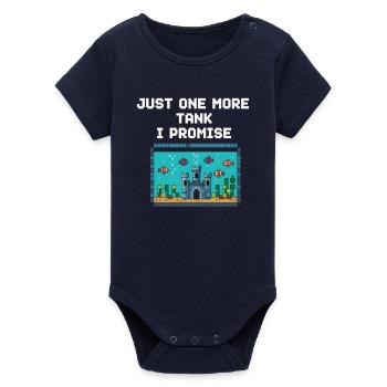 Aquarium Gamer Saying - Organic Short Sleeve Baby Bodysuit by Stanley/Stella - navy - Front