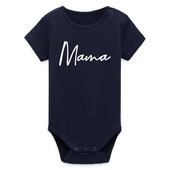 Maman - Body bébé manches courtes bio Stanley/Stella - marine - Devant