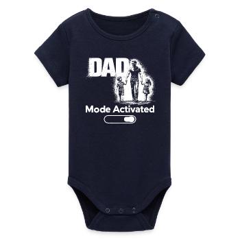 Cadeau du Papa Enfant Shirt Activé en Mode Papa - Body bébé manches courtes bio Stanley/Stella - marine - Devant