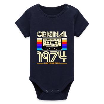 Original 1974 Limited Edition - Body bébé manches courtes bio Stanley/Stella - marine - Devant