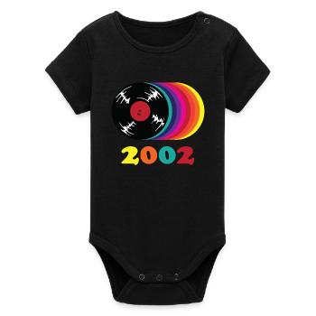 Millésime 2002 - Body bébé manches courtes bio Stanley/Stella - noir - Devant