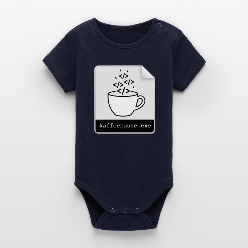 Kaffeepause.exe - IT Programmieren Informatik Code Organic Kurzarm-Babybody von Stanley/Stella