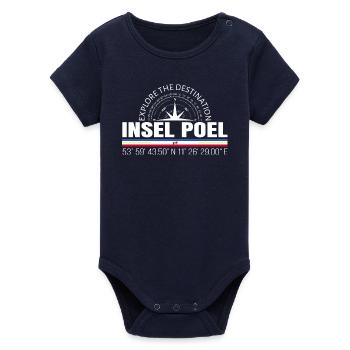 Insel Poel - Organic Kurzarm-Babybody von Stanley/Stella - Navy - Vorne
