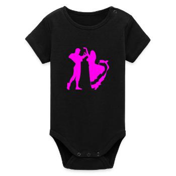 Danser - Body bébé manches courtes bio Stanley/Stella - noir - Devant