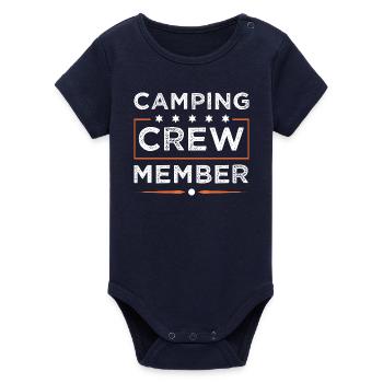 Équipe de camping - Body bébé manches courtes bio Stanley/Stella - marine - Devant