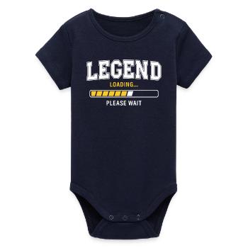 Legend Loading Please Wait - Organic Kurzarm-Babybody von Stanley/Stella - Navy - Vorne