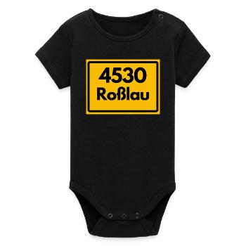 ANCIEN CODE POSTAL 4530 ROSSLAU HEIMATSTOLZ - Body bébé manches courtes bio Stanley/Stella - noir - Devant