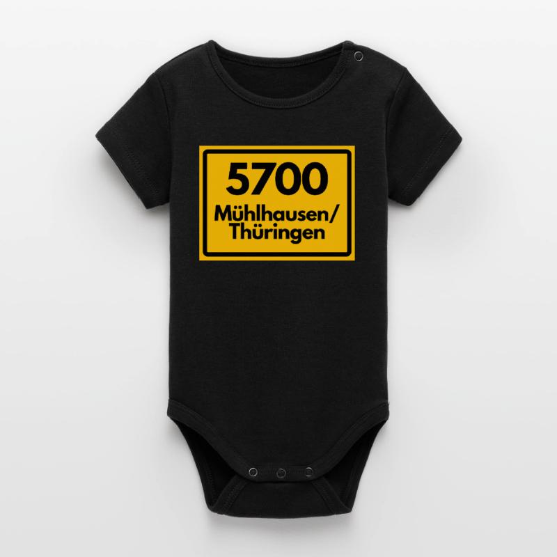OLD POSTCODE 5700 MÜHLHAUSEN THURINGIA Organic Short Sleeve Baby Bodysuit by Stanley/Stella