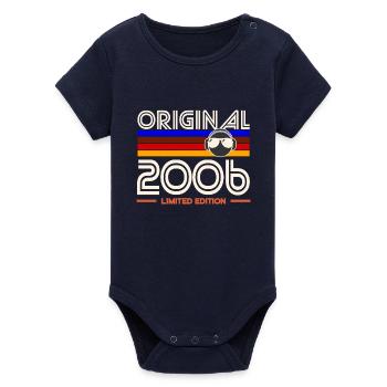 Original 2006 Retro Limited Edition - Organic Short Sleeve Baby Bodysuit by Stanley/Stella - navy - Front