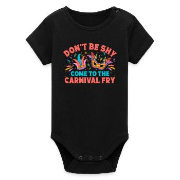 N’aie pas honte Viens au cirque de carnaval artiste - Body bébé manches courtes bio Stanley/Stella - noir - Devant