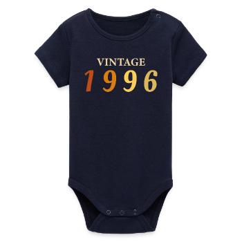 30 Year Old Legend Tee Born 1996 - Organic Short Sleeve Baby Bodysuit by Stanley/Stella - navy - Front