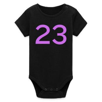 23 - Organic Short Sleeve Baby Bodysuit by Stanley/Stella - black - Front