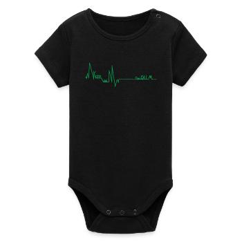 Tee-shirt d'allaitement - Body bébé manches courtes bio Stanley/Stella - noir - Devant