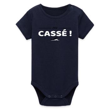 J'tai cassé ! Réplique culte Brice de Nice - Body bébé manches courtes bio Stanley/Stella - marine - Devant