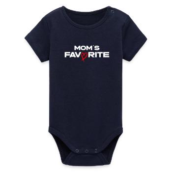 Favorite Moms - Organic Short Sleeve Baby Bodysuit by Stanley/Stella - navy - Front
