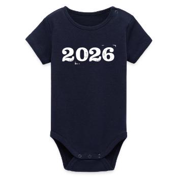 Année 2026 - Body bébé manches courtes bio Stanley/Stella - marine - Devant