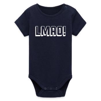 swear_LMAO_white_ - Body bébé manches courtes bio Stanley/Stella - marine - Devant