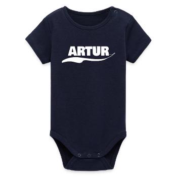 Gift Artur - Organic Short Sleeve Baby Bodysuit by Stanley/Stella - navy - Front